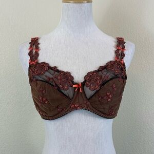 Prima Donna brown/pink lace bra size EU 70